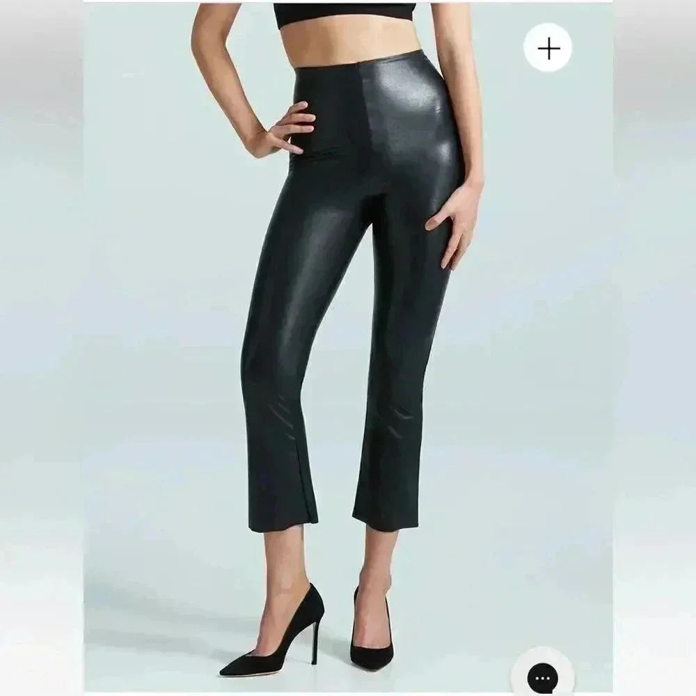 NEW Commando Faux Leather Crop Flare Leggings size XL